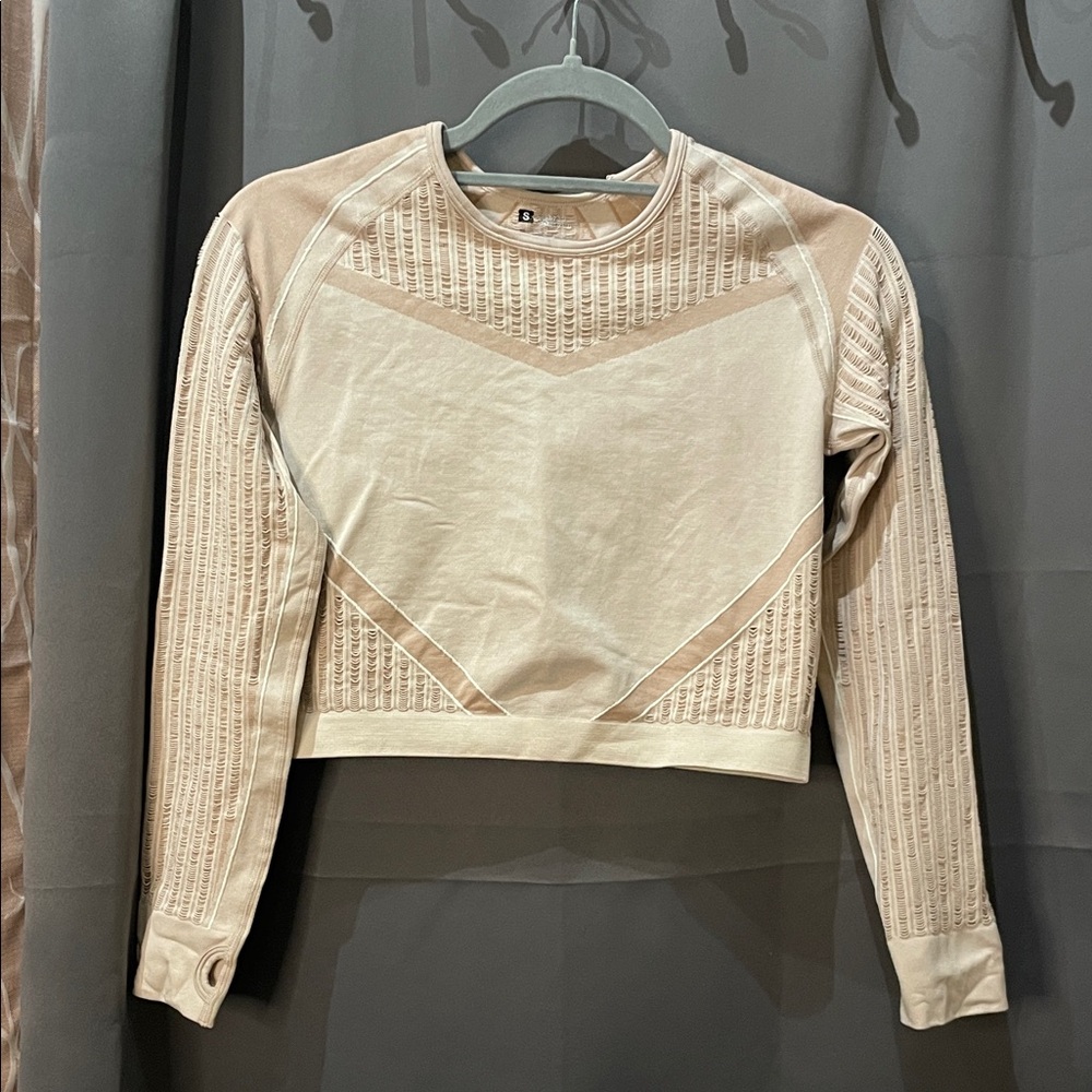 Women's Cream Long Sleeve Top